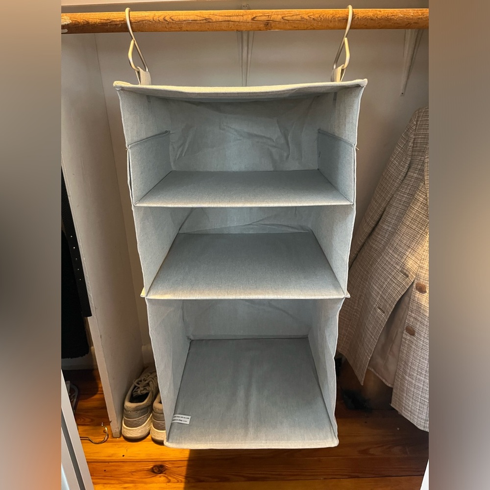 Brightroom fabric hanging closet organizers. 3 shelves